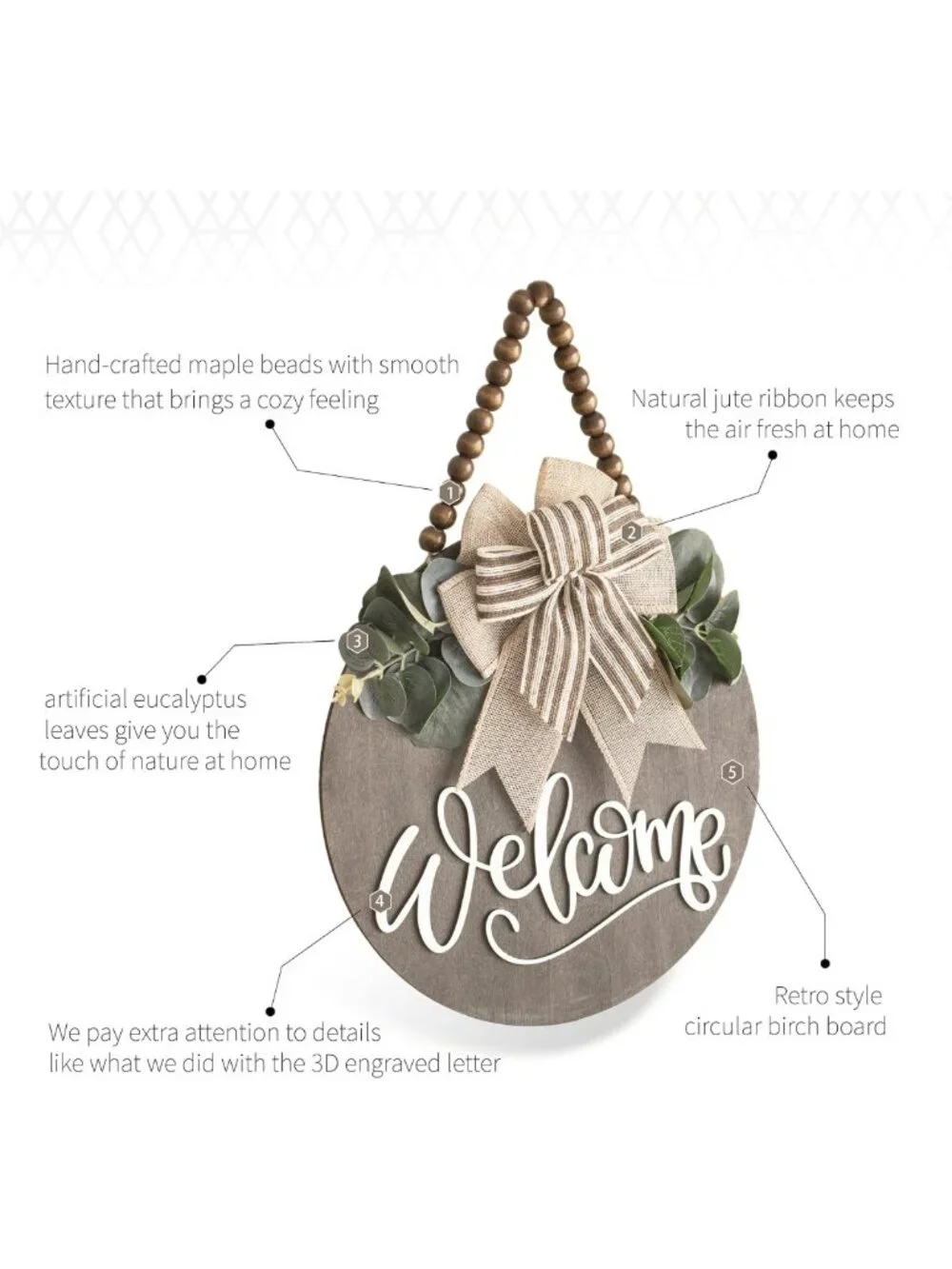 Seasonal Welcome Sign for Front Door - 12